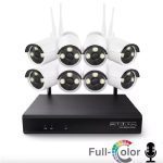 پک ۸ کانال وارم لایت میکروفن دار wifi cctv 8ch warmlight