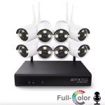 پک ۸ کانال وارم لایت میکروفن دار wifi cctv 8ch warmlight